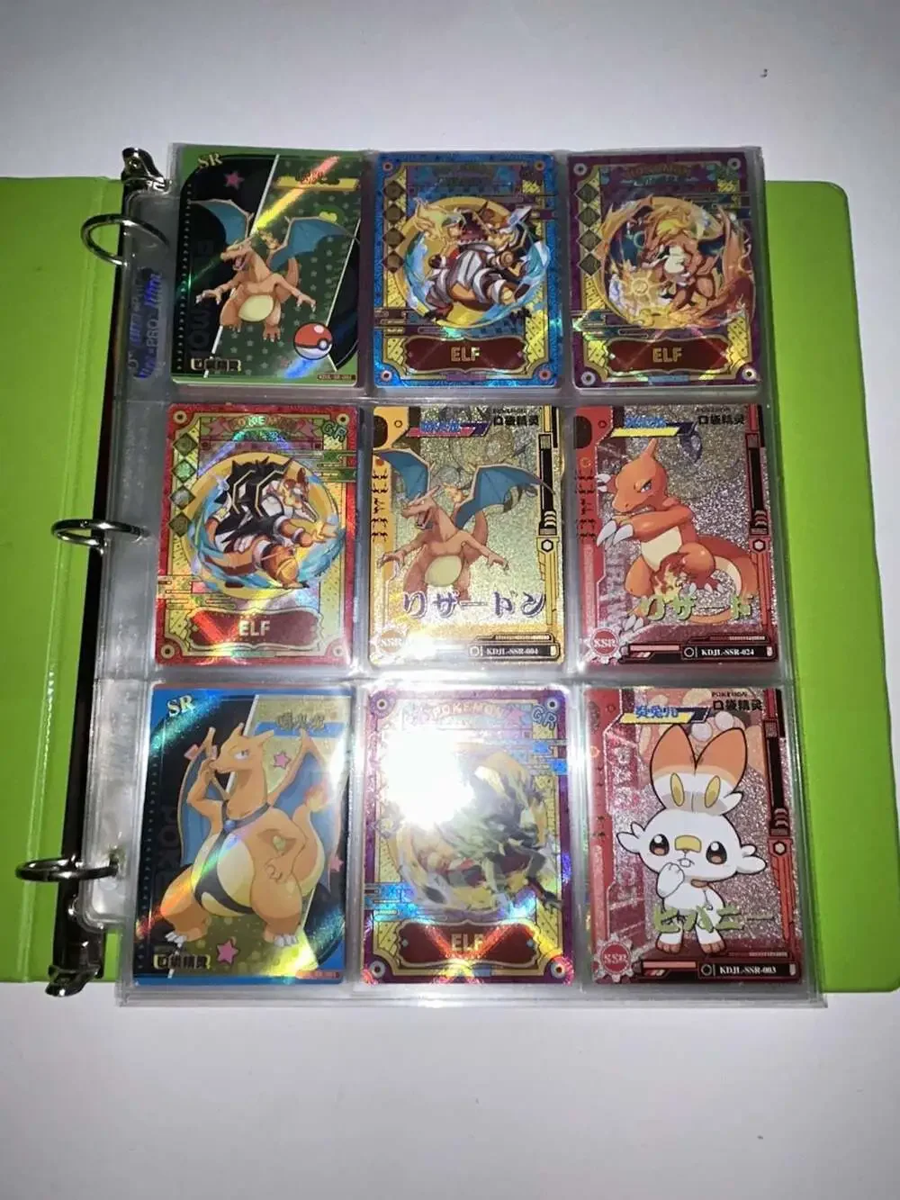 Pokemon Elf Baby Trading Cards Lot Charizard Scorbunny Foil